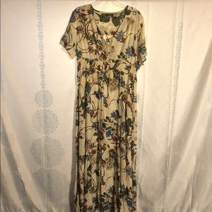 Plus size long floral dress